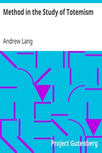 Book cover of "Method in the Study of Totemism"