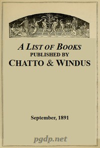 Book cover of "A List of Books Published by Chatto & Windus, September 1891"