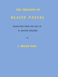 Book cover of "The Thoughts of Blaise Pascal"
