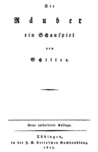Book cover of "Die Räuber: Ein Schauspiel"