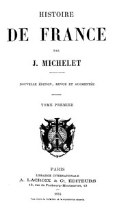 Book cover of "Histoire de France (Volume 1/19)"