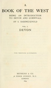 Book cover of "A book of the west. Volume 1, Devon : $b being an introduction to Devon and Cornwall"