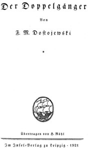 Book cover of "Der Doppelgänger"