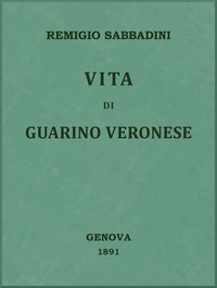 Book cover of "Vita di Guarino Veronese"