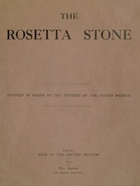 Book cover of "The Rosetta Stone"