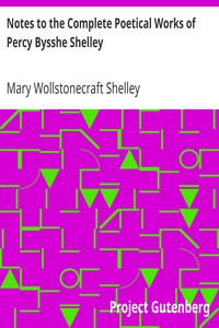 Book cover of "Notes to the Complete Poetical Works of Percy Bysshe Shelley"