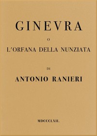 Book cover of "Ginevra, o, L'Orfana della Nunziata"