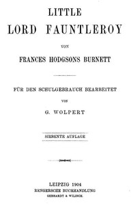 Book cover of "Little Lord Fauntleroy [abridged]: Für den Schulgebrauch bearbeitet"