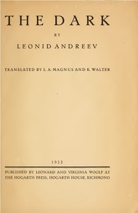 Book cover of "The dark"