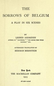 Book cover of "The Sorrows of Belgium: A Play in Six Scenes"
