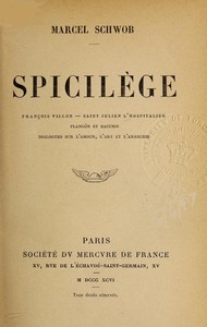 Book cover of "Spicilège"