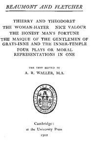 Book cover of "Beaumont and Fletcher's Works, Vol. 10 of 10"