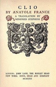 Book cover of "Clio"