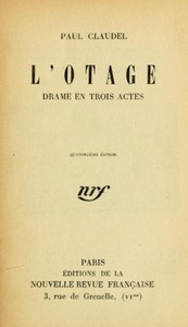Book cover of "L'otage: Drame en trois actes"