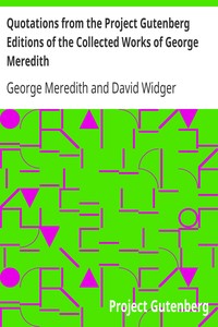 Book cover of "Quotations from the Project Gutenberg Editions of the Collected Works of George Meredith"