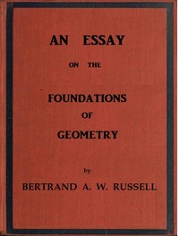 Book cover of "An essay on the foundations of geometry"