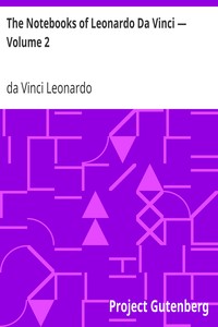 Book cover of "The Notebooks of Leonardo Da Vinci — Volume 2"
