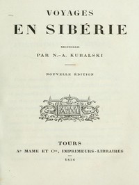 Book cover of "Voyages en Sibérie"