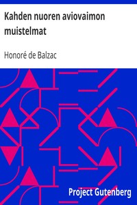 Book cover of "Kahden nuoren aviovaimon muistelmat"