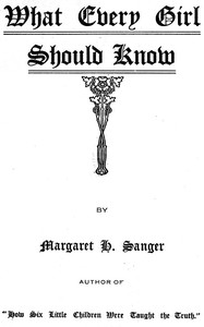 Book cover of "What Every Girl Should Know"