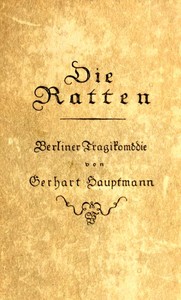 Book cover of "Die Ratten: Berliner Tragikomödie"