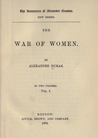 Book cover of "The War of Women, Volume 1"