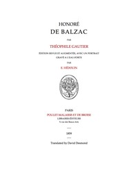 Book cover of "Honoré de Balzac"