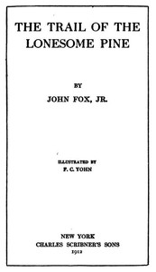Book cover of "The Trail of the Lonesome Pine"