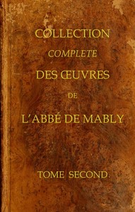 Book cover of "Collection complète des oeuvres de l'Abbé de Mably, Volume 2 (of 15)"