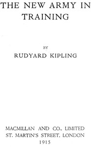 Book cover of "The New Army in Training"