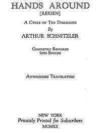 Book cover of "Hands Around [Reigen]: A Cycle of Ten Dialogues"