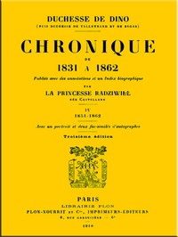 Book cover of "Chronique de 1831 à 1862, Tome 4 (de 4)"
