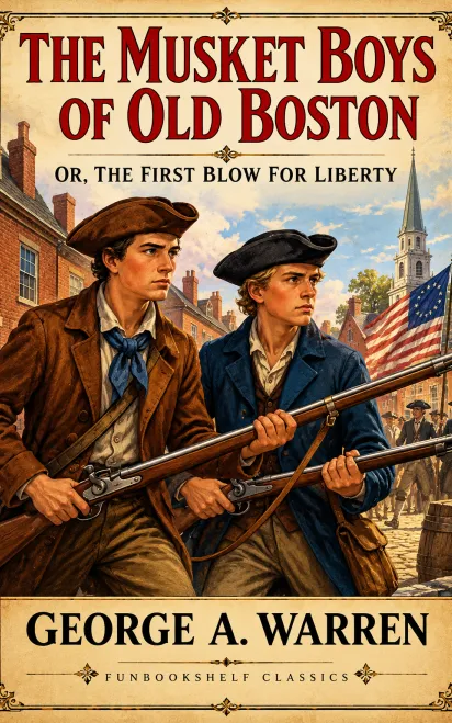 Book cover of "The Musket Boys of Old Boston : or, The first blow for liberty"